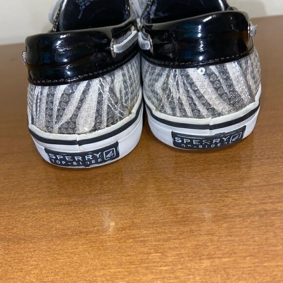 Sperry topsider leather with leopard print sequins - Picture 6 of 6